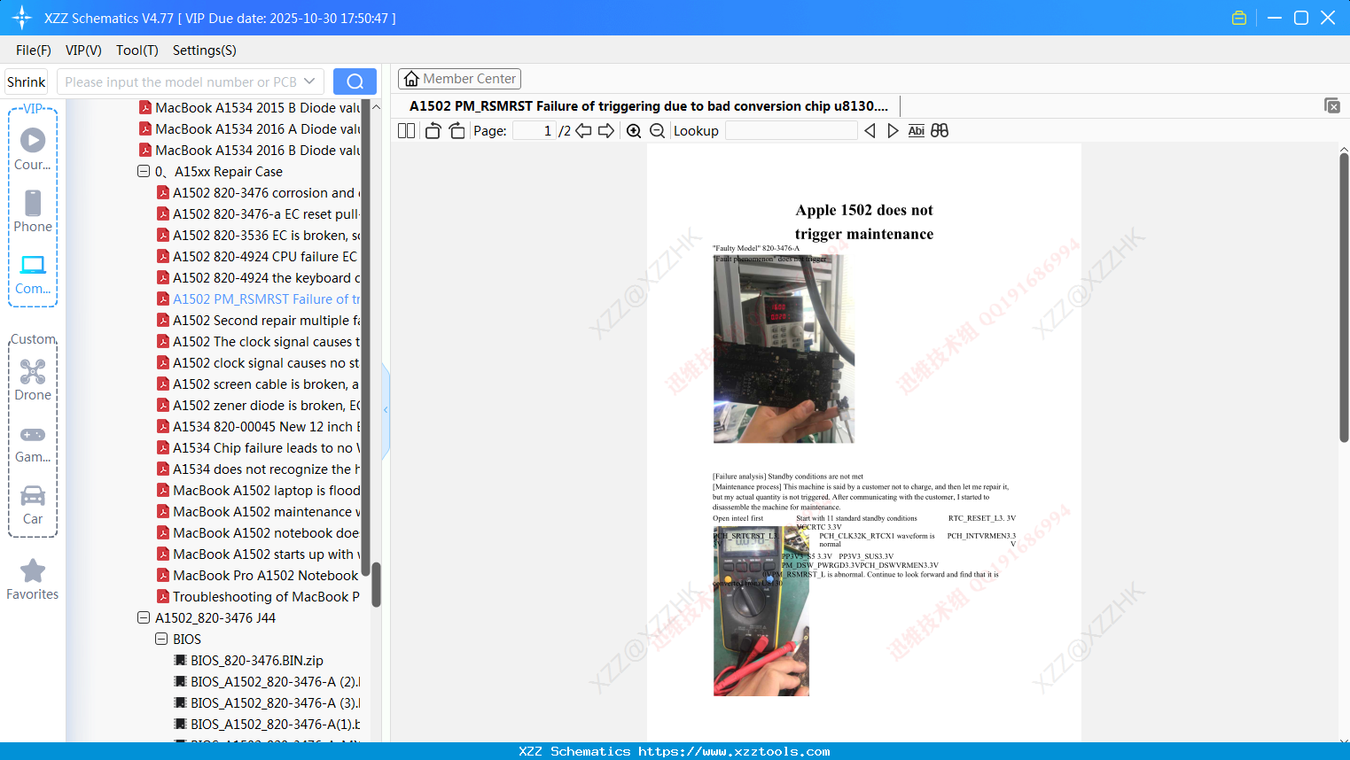 Laptop Apple A1502 PM_RSMRST Failure Of Triggering Due To Bad Conversion Chip U8130